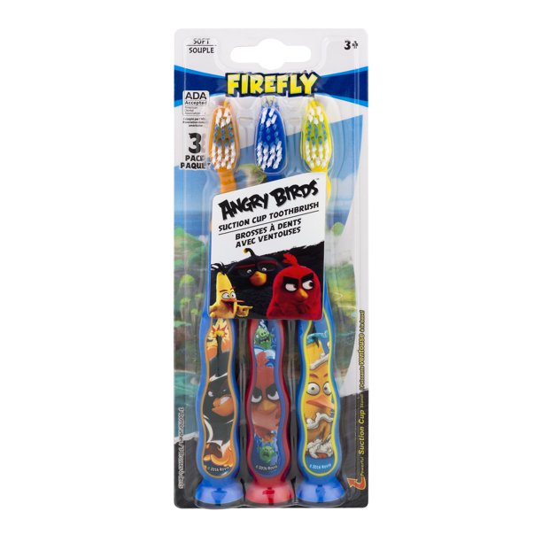 Angry Birds Suction Cup Toothbrush Set
