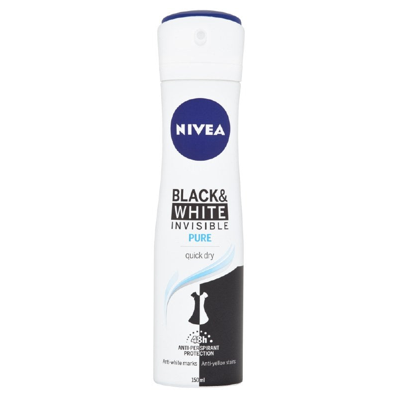 Nivea B&W Invisible Pure Deodorant Spray 150ml For Women